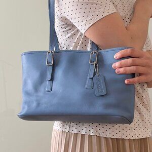 Coach leather shoulder tote bag, double handle, C2D-9813